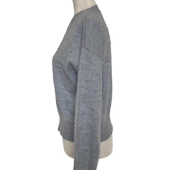 VYLETTE Gray Popcorn Knit Sweater Size Small Cute Comfy Casual - Picture 3 of 7